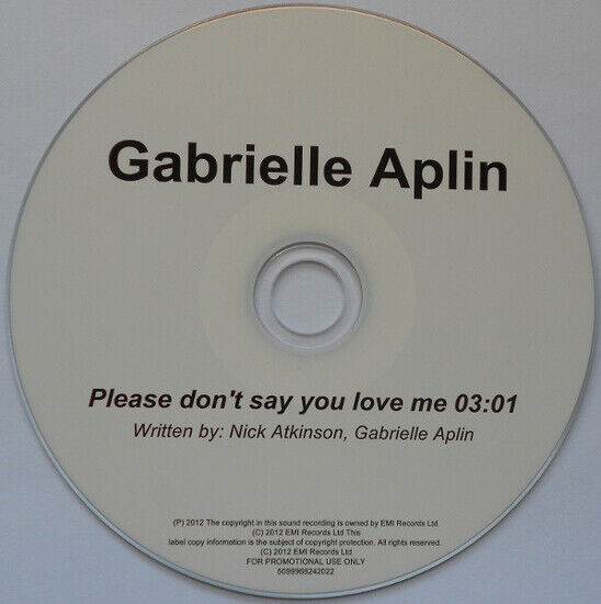 Gabrielle Aplin - Please Don\'t Say You Love Me - CD