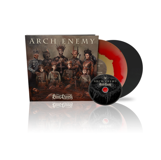 Arch Enemy - Blood Dynasty (LP+12"+CD - Rød & Guld Swirl 12" Vinyl)