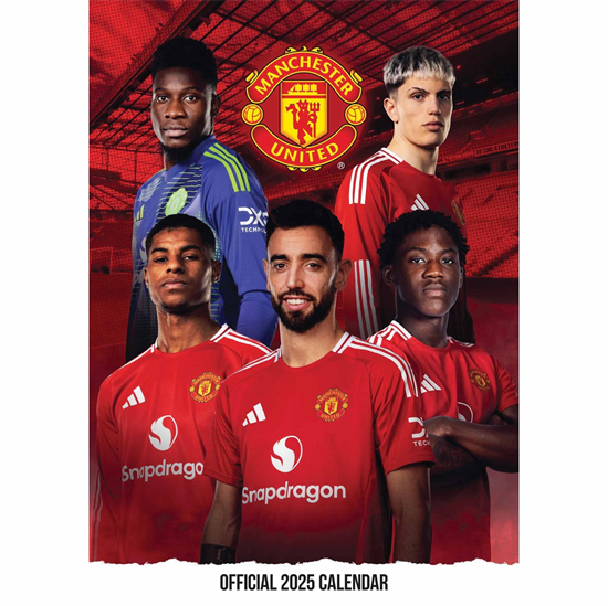 MANCHESTER UNITED FC 2025 A3 CALENDAR