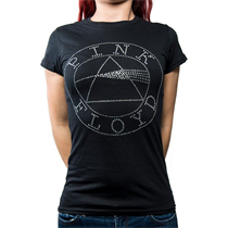 Pink Floyd:  Circle Logo Diamond Ladies T-Shirt 