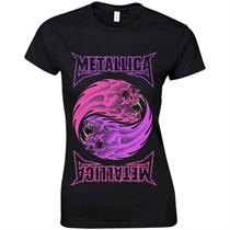 Metallica - Ladies T-Shirt: Yin Yang Purple (Black Edition)