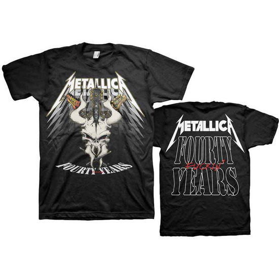 Metallica: Metallica Unisex T-Shirt: 40th Anniversary Forty Years (Back Print)