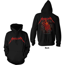 Metallica: Unisex Pullover Hoodie: Skull Screaming Red (Back Print)