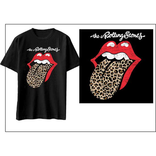 The Rolling Stones Unisex T-Shirt: Leopard Print Tongue