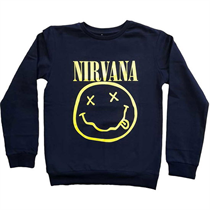 Nirvana Kids Sweatshirt: Yellow Happy Face (7-8 Years)