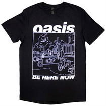 Oasis Unisex T-Shirt: Be Here Now Line Drawing