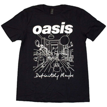 Oasis: Oasis Unisex T-Shirt: Definitely Maybe Illustration Colour (Black)