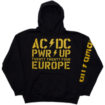 AC/DC Unisex Pullover Hoodie: PWR-UP EU Tour '24 (Ex-Tour) 