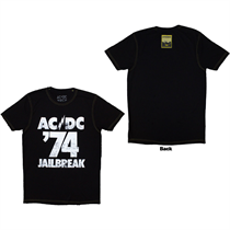 AC/DC Unisex T-Shirt: 74 Jailbreak (Back Print & Ex-Tour)