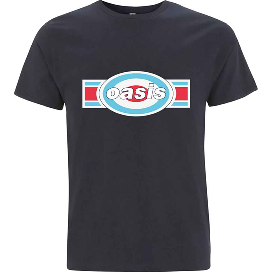 Oasis Unisex T-Shirt: Oblong Target (Navy Blue)