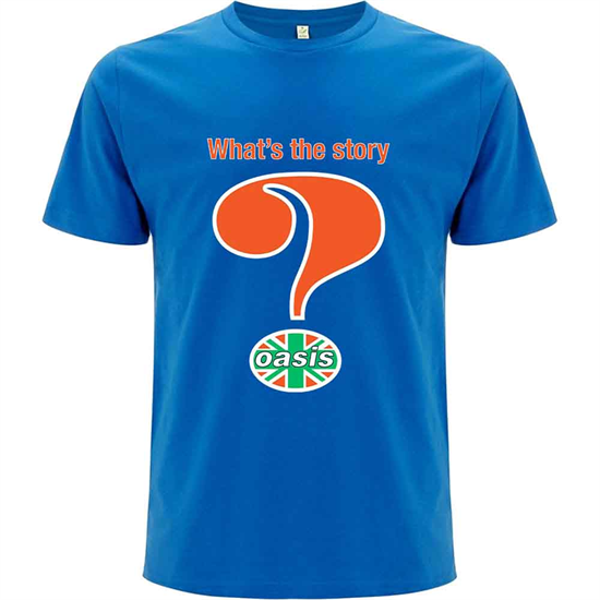 Oasis Unisex T-Shirt: Question Mark (Blue)