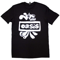 Oasis Unisex T-Shirt: Logo Splat (Black)