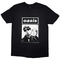 Oasis Unisex T-Shirt: Noel & Liam Boxed Photo