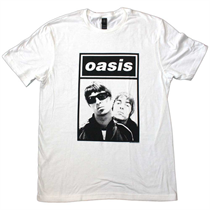 Oasis Unisex T-Shirt: Noel & Liam Boxed Photo