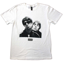 Oasis Unisex T-Shirt: Noel & Liam Square Photo (White)