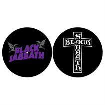 Black Sabbath Turntable Slipmat Set: Purple Logo / Cross Logo