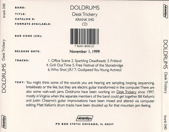 Doldrums - Desk Trickery