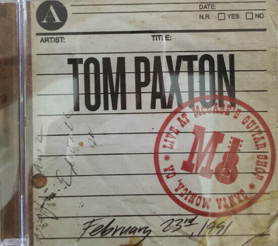 Paxton, Tom - Live At McCabe\'s Guitar S