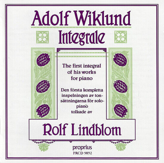 Wiklund, A. - Integrale - Piano Works