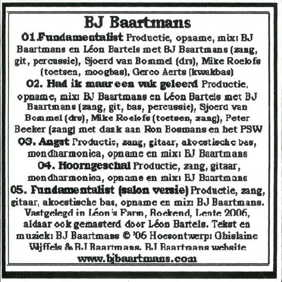 Baartmans, B.J. - Fundamentalist