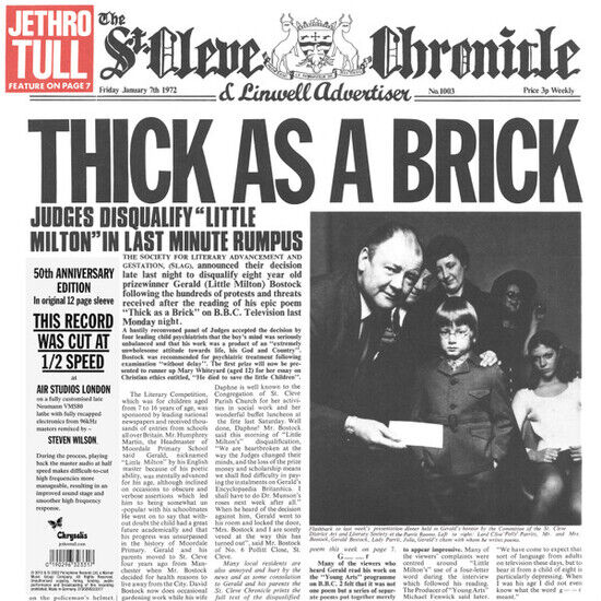 Jethro Tull - Thick As A Brick (Vinyl)